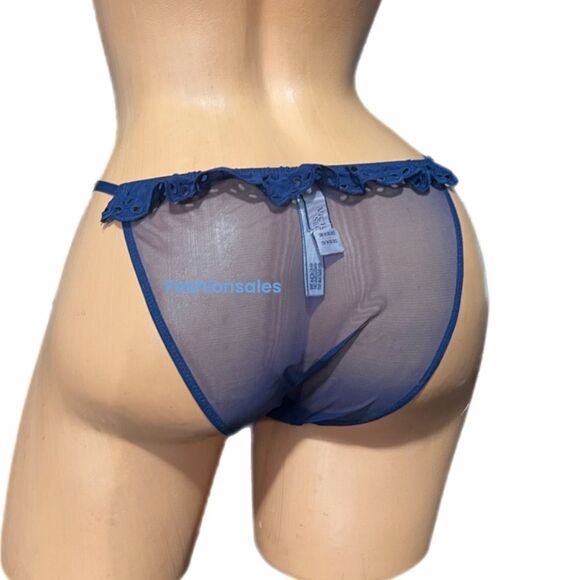 Victorias Secret Dream Angels Sexy Sheer Mesh Eyelet Lace String Bikini panty S - Picture 1 of 7